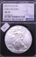 2017 NGC MS70 SILVER EAGLE