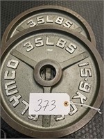 (2) 35 lbs Metal Weight Plates