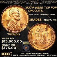 ***Auction Highlight*** 1937-p Lincoln Cent Near T