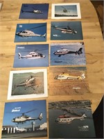 10 x Vintage Aerospatiale Helicopter Promo Photos