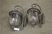 (2) Cast Aluminum Exterior Light Fixtures Work Per