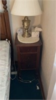 Antique side table w/ lamp