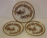 Three Japanese decorative plates