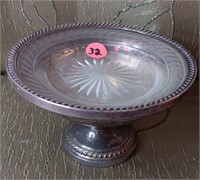 Vintage Silver Plate Pedestal Candy Dish