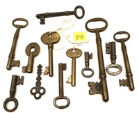 Lot, assorted vintage railroad keys, 11 pcs.