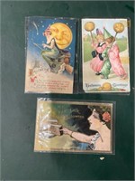 1909 Halloween postcards with writing on the back