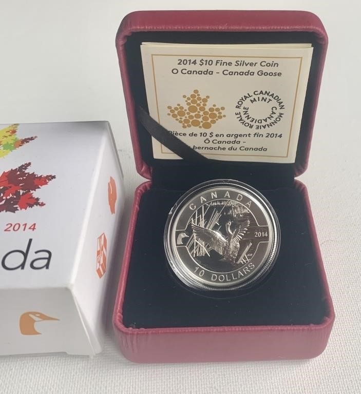 2014 O Canada $10 Fine Silver Coin