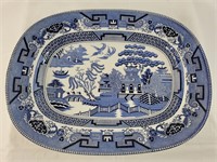 Blue Willow platter by Delft