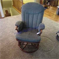 Glider rocker chair - green cushion