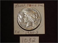 1935s Silver Peace Dollar F15…Last year of issue.