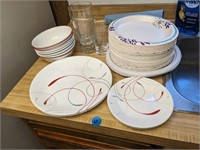 Mixed Dishes & Paper Plates Lot  (Living Room)