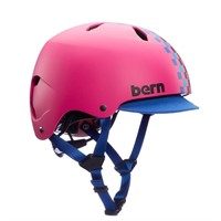 Bern Comet Kids' Helmet - Magenta Checker