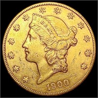 1900-S $20 Gold Double Eagle CLOSELY UNCIRCULATED