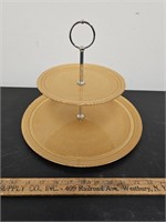 Two Tier Gold Tray
