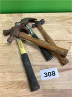 Lot of 4 Different Size & Weight Hammers