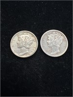 1937 & 1942 Mercury Dimes