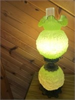 FENTON lime green poppy lamp