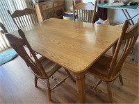Solid wood dining table and 4 chairs