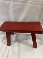 Neat little red bench 14” by 8”