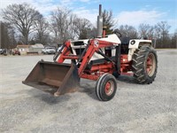 Case 870 Tractor W/QA 2400 Bushhog Loader