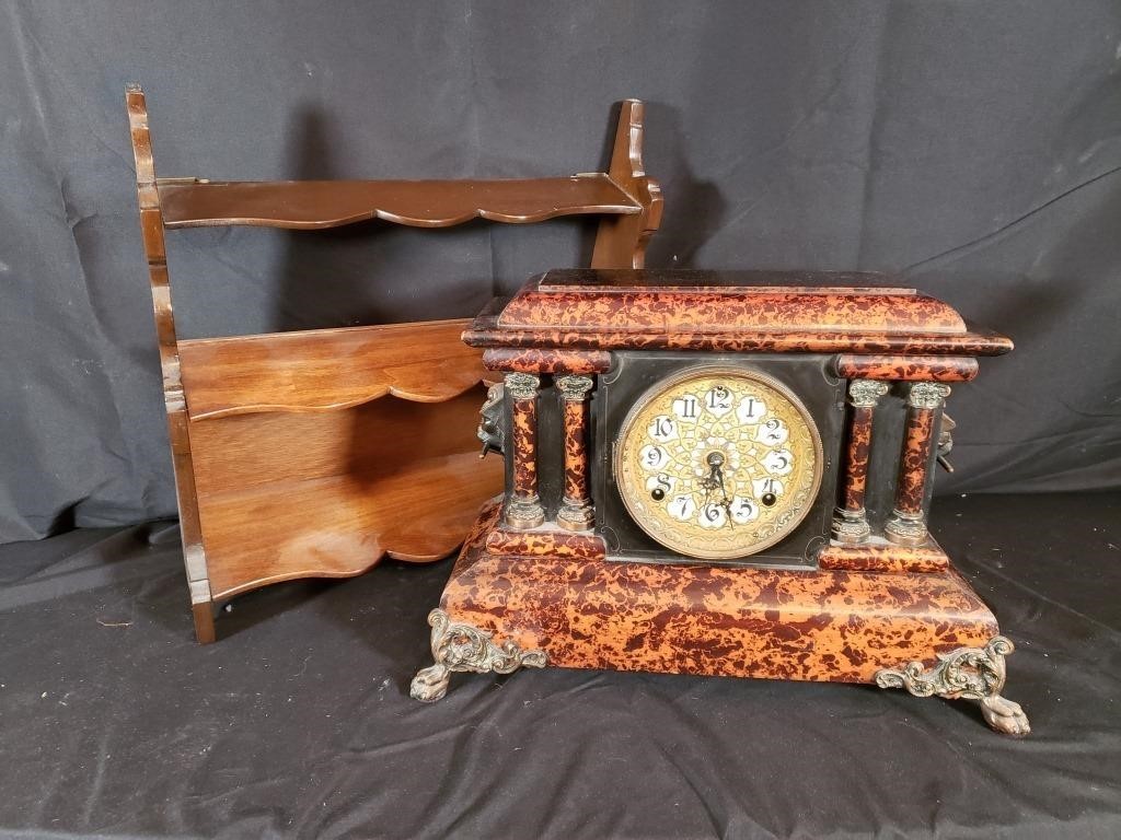 Seth Thomas Mantle Clock & Shelf