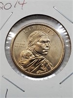 BU 2014 Sacagawea Dollar