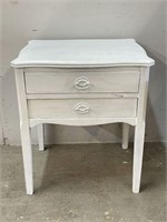 Painted Two Drawer Side Table