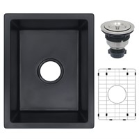 Lonsince Small Black Bar Sink 14 X 18 inch,Bar Sin