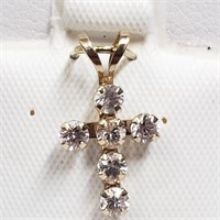 $320 10K White Sapphire Pendant