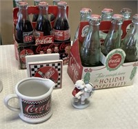 Coca Cola tea pot, sugar and creamer, napkin