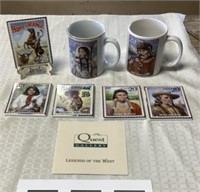 The Quest Gallery porcelain stamps w/ stands and
