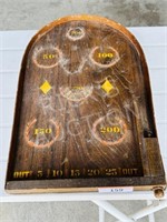antique wood table top pinball game - 20"