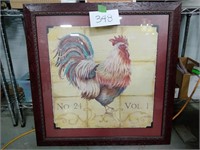 Large 28"x28" Rooster Picture