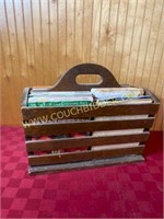 Wooden magazine rack