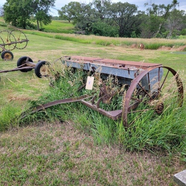 Steel Wheel Grain Drill w/ Seeder