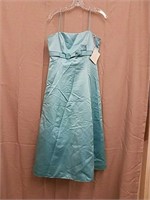 David's Bridal Blue Dress- Size 8