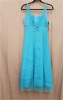 David's Bridal Blue Dress- Size 4