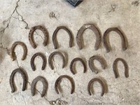 14 VINTAGE HORSESHOES