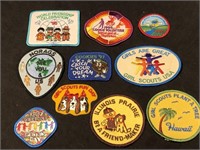 Ten vintage Girl Scout patches