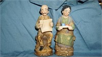 Pair of Man and Woman Figurines made in Hong Kong