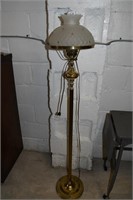 Hand Painted Shade Victorian Floor Lamp