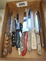 FLAT OF VARIOUS STEAK, BUTCHER & OTHER KNIVES