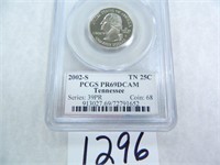 TEN (10) 2002-S Tennessee Quarter PCGS Graded PR69