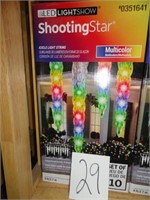 2 shooting star icicle lights-9'-set of 10-new