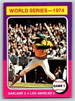 1975 Topps Baseball Lot of 5 WS + Playoff Cards