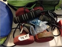 Table Lot  - Jump Rope, Dumb Bells, Pedometer,