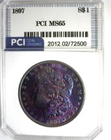 1897 Morgan PCI MS65 Vibrant Color