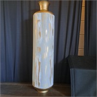 Tall Tin Gold Decor Vase