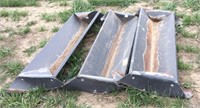 3 metal feed troughs