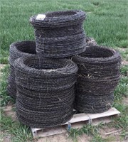 Pallet  of 14 rolls barbed wire
